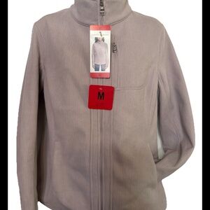 Andrew Marc Women's Ribbed Full Zip Size M Lavender